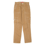 DICKIES Cargo Workwear Womens Trousers Beige Slim Straight W27 L28