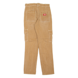 DICKIES Cargo Workwear Womens Trousers Beige Slim Straight W27 L28