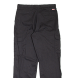 DICKIES Cargo Workwear Mens Trousers Black Loose Tapered W34 L32