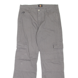 DICKIES Cargo Womens Trousers Grey Relaxed Straight W30 L28
