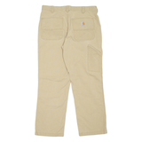 CARHARTT Workwear Mens Trousers Beige Relaxed Straight W34 L30
