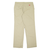 DICKIES Workwear Womens Trousers Beige Relaxed Straight W35 L33