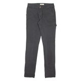 DICKIES Carpenter Workwear Womens Trousers Black Slim Skinny W28 L30