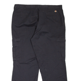 DICKIES Cargo Workwear Mens Trousers Black Regular Straight W40 L32
