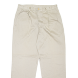 NAUTICA Rigger Chino Mens Trousers Beige Relaxed Tapered W36 L32