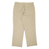DICKIES Cargo Workwear Mens Trousers Beige Relaxed Straight W38 L32