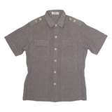 VARENZO Mens Plain Shirt Grey M