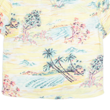 H&M Beach Mens Shirt Yellow Floral M