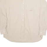 BOSS HUGO BOSS Mens Shirt Beige Pinstripe Long Sleeve L