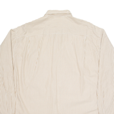 BOSS HUGO BOSS Mens Shirt Beige Pinstripe Long Sleeve L