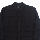GUESS Slim Fit Mens Plain Shirt Black Long Sleeve M