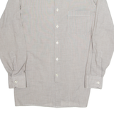 METZGER Mens Plain Shirt Grey Long Sleeve S