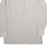 METZGER Mens Plain Shirt Grey Long Sleeve S