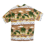 Mens Hawaiian Shirt Brown Floral M