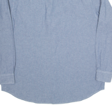 CAT Denim Look Mens Plain Shirt Blue Long Sleeve XL