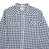 WRANGLER Slim Fit Mens Shirt Blue Gingham Long Sleeve M