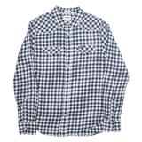 WRANGLER Slim Fit Mens Shirt Blue Gingham Long Sleeve M