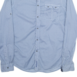 BEN SHERMAN Mens Shirt Blue Geometric Long Sleeve S