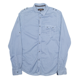 BEN SHERMAN Mens Shirt Blue Geometric Long Sleeve S