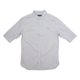 ALL SAINTS Mens Plain Shirt Grey 3/4 Sleeve S