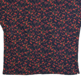 JACK WILLS Floral Womens T-Shirt Black UK 10