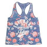 SUPERDRY Floral Womens Vest Blue Sleeveless XS