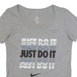 NIKE Just Do It Womens T-Shirt Grey S