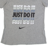 NIKE Just Do It Womens T-Shirt Grey S