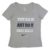 NIKE Just Do It Womens T-Shirt Grey S