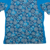 KERIS COLLECTION Slim Fit Mens Shirt Blue Crazy Pattern XL
