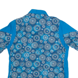 KERIS COLLECTION Slim Fit Mens Shirt Blue Crazy Pattern XL