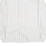 JEAN DE PARIS Mens Shirt White Striped Long Sleeve M