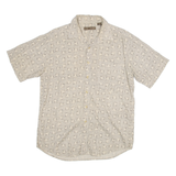 JOHN HENRY Mens Shirt Brown Crazy Pattern M