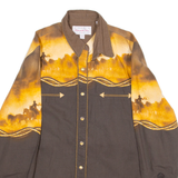 PANHANDLE SLIM Mens Shirt Brown Long Sleeve S