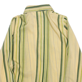 YVES DE ROCHE Womens Shirt Brown Striped Long Sleeve XXS