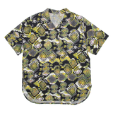Mens Shirt Green Crazy Pattern L