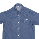 WOODPECKER Womens Denim Shirt Blue M