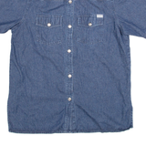 WOODPECKER Womens Denim Shirt Blue M