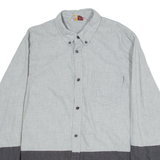 CARHARTT Regular Mens Plain Shirt Grey Long Sleeve L