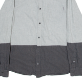 CARHARTT Regular Mens Plain Shirt Grey Long Sleeve L