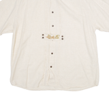 WOODPECKER Mens Plain Shirt Beige 2XL