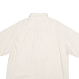 WOODPECKER Mens Plain Shirt Beige 2XL