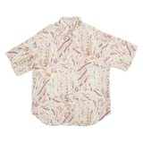 Mens Shirt Brown Crazy Pattern L