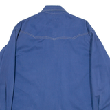 REPAIR Mens Plain Shirt Blue Long Sleeve M