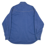 REPAIR Mens Plain Shirt Blue Long Sleeve M