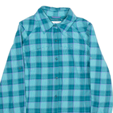 COLUMBIA Womens Shirt Green Check Long Sleeve S
