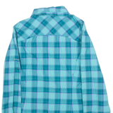 COLUMBIA Womens Shirt Green Check Long Sleeve S