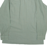 Mens Shirt Green Striped Long Sleeve M