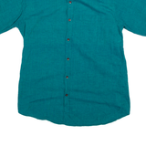 COTTON COTTAGE Mens Plain Shirt Green M