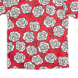 Mens Shirt Red Floral L